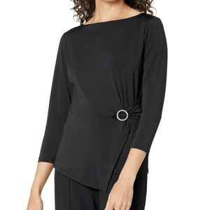 Michael Michael Kors Solid Twist 3/4 Sleeve Top